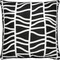 Signature Home Collection 22" White and Black Geometric Square Outdoor Patio Throw Pillow